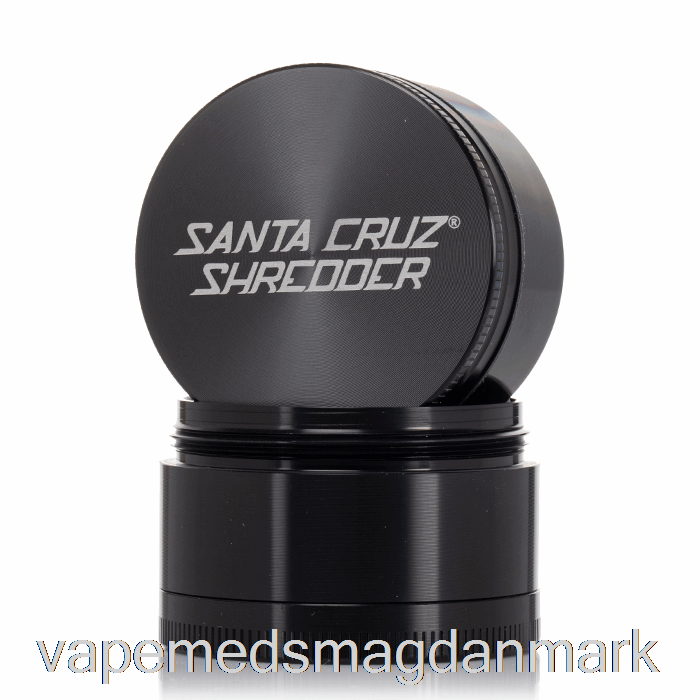 Vape Uden Nikotin Santa Cruz Makuleringsmaskine 2,2 Tommer Medium 4-delt Kværn Sort (53 Mm)